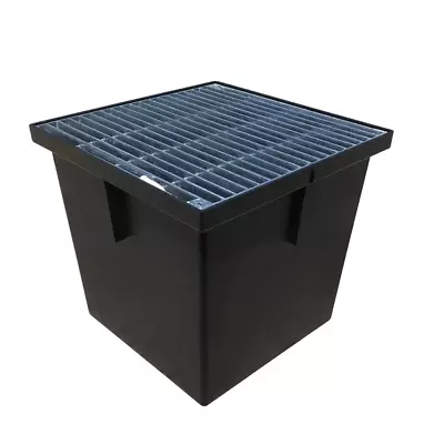 U.S. TRENCH DRAIN Catch Basin Storm Water Pit Galvanized Steel Grate 13 In. H • £82