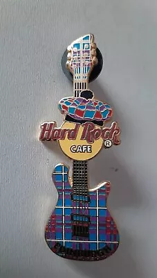 Hard Rock Cafe Official Pin Badge Edinburgh Tartan Guitar Rare • £9.50