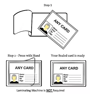 Cold Seal Laminating Pouches Self Adhesive Instant Laminate - Just Peal And Seal • £3