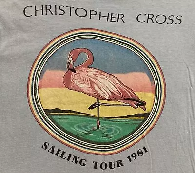 CHRISTOPHER CROSS 1981 Tour Vintage T SHIRT Size S M L 2345XL • $18.95