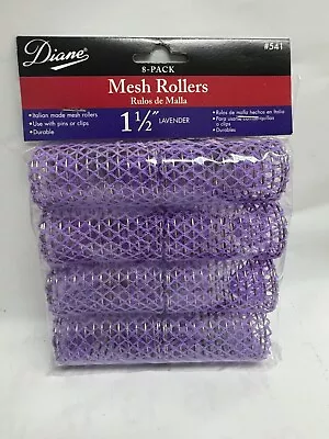 Diane Vintage Hair Mesh Rollers 1 1/2  Purple- 8 Pack • $12.99