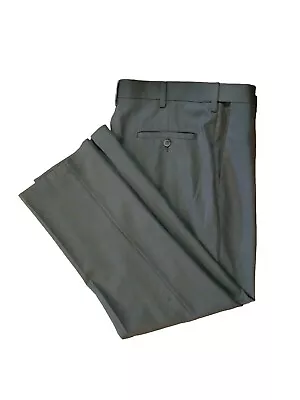 Haggar Cool Pro Pants Gray Solid Grip Waist Polyester 34 X 29 Golf Dress/casual • $9.99