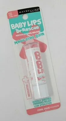 Maybelline Baby Lips Dr Rescue Medicated Lip Balm In Coral Crave 55 • $5.98