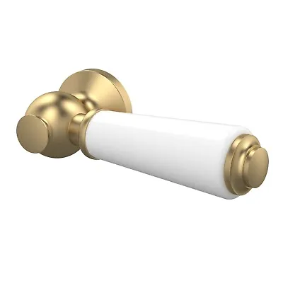 Hudson Reed Ceramic & Gold Toilet Flush Lever Handle Universal Fit Brushed Brass • £13.95