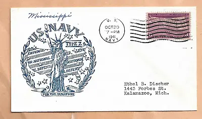 U.s.s  Mississippi Oct 201941  Naval Cover • $4.50