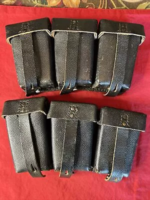 WWII WW2 German Ammunition Pouch Lot Matching RBnr’s  Ammo Three Cell K98 Nice • $52