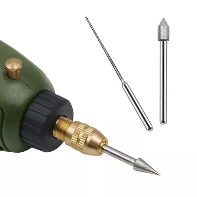 Mini 3MM Shank Grinding Rod Drill Diamond Grinding Bit Head Bur Needle Carving  • $1.22