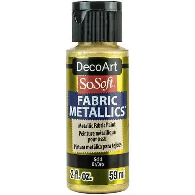 DecoArt SoSoft Metallic Acrylic Fabric Paint 59ml (2oz) • £4.59