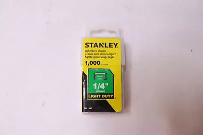(1000-Pk) Stanley Light-Duty Narrow Crown Staples 1/4  TRA204T • $2.46