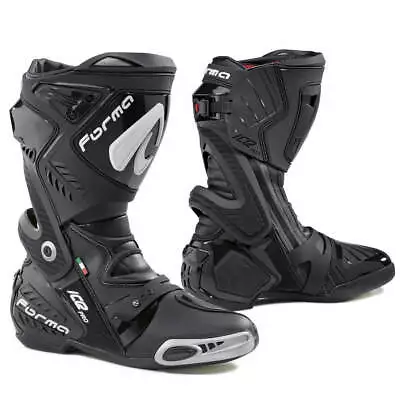 Motorcycle Boots | Forma Ice Pro Racing Black Track Motogp Road Race Riding Tech • $299
