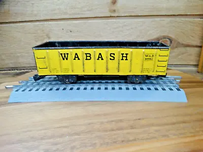 Vtg MARX Pre War Tin Litho 4-Wheel Wabash WAB 80982 Yellow Gondola • $15