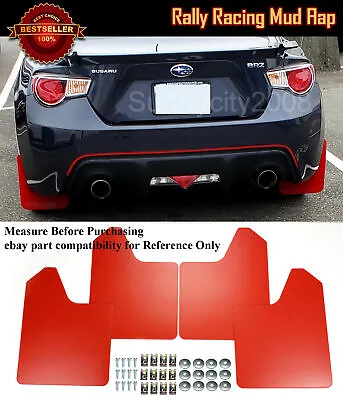 15  X 11.5  4 Pcs Red Rally Racing Flexible Mud Flaps Splash Guard Fit Subaru... • $24.87