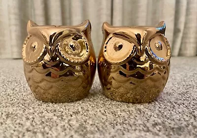 Yankee Candle 2 Bronze Owl Votive Holders • £9.99