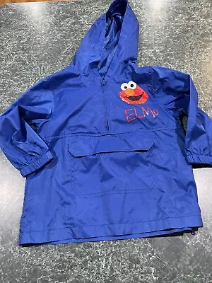 $29.99 • Buy Sesame Street ELMO Hooded Blue & Red Windbreaker Jacket Toddler Size 4T