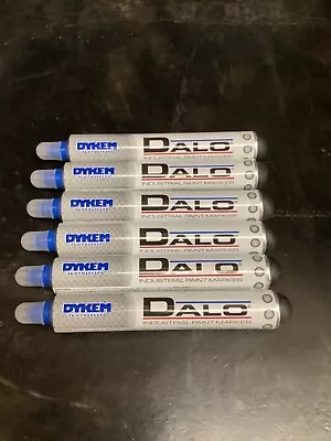 Dykem Dalo Series Blue Steel Tip Medium Marking Pen 26013 6 Pk. • $35