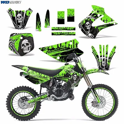 Graphic Kit Kawasaki KX 85/100 Dirt Bike MX Motocross KX85 KX100 01-13 REAP GREN • $102.46