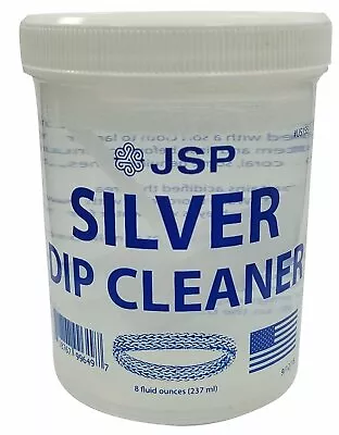 Sterling Silver Dip Cleaner Tarnish Remover 925 Jewelry Cleaning Solution 8oz • $10.45