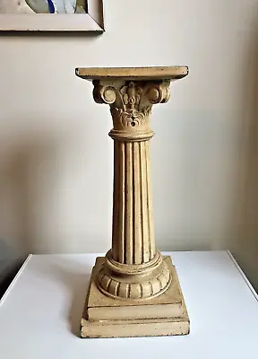 $75 • Buy Vintage Wood Column Pedestal Stand Display
