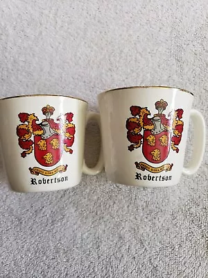 Vintage Robertson Family Crest Coffee Mug 3 • $10