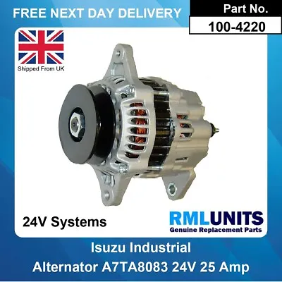 Alternator For Mitsubishi Forklift  A7TA8083 LR220-701 24V 25 Amp • £145