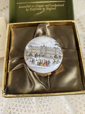 $45 • Buy Crummles View Of Buckingham Palace Enamel Pill Box - With Box & Papers Must See