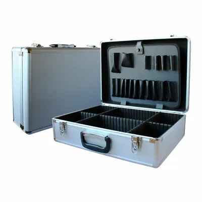 Electricians Aluminium Lockable Silver/Black Tool Case | LDM-CA012 • £40