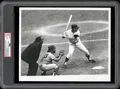 Mickey Mantle 1965 Yankees Vs Senators Batting Type 1 Original Photo PSA/DNA • $1500