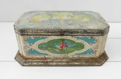 Vintage Artstyle Chocolate Candy Hinged Tin • $14.99