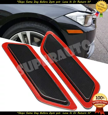 Fits 2012-15 BMW F30 F31 DARK SMOKED 2pcs Side Marker Bumper Deflector Lamp • $17.99