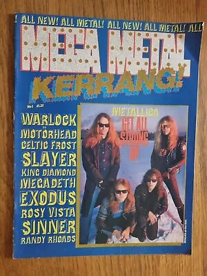 Kerrang Mega Metal Magazine Issue 1 Metallica Motorhead Warlock • £14.99