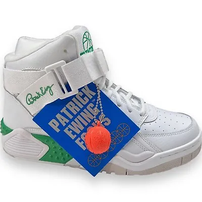 Patrick Ewing Focus Mens Size 10.5 White/Jelly Bean Green Basketball Shoes NEW! • $65