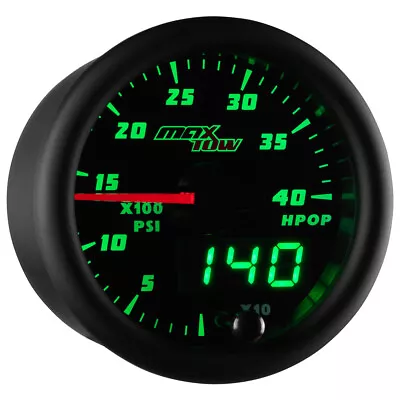 Black & Green LED MaxTow High Pressure Oil Pressure HPOP Gauge • $89.99