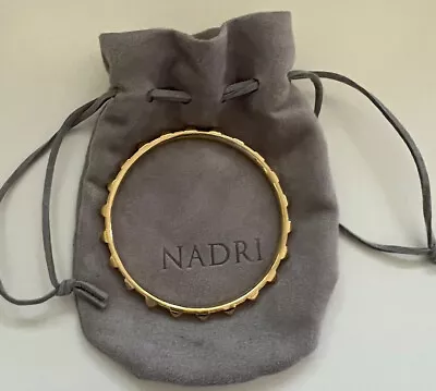 NEW NADRI Gold Bangle Swarovski Stud Bracelet • $35