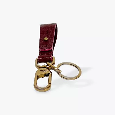 J.Crew Pebble Leather Key Chain Fob Reddish Brown • $24.99