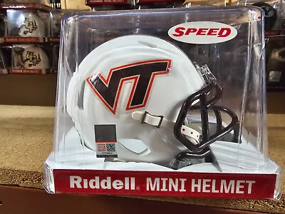 Virginia Tech Hokies Matte White Replica Mini Helmet Ncaa Riddell • $28.95