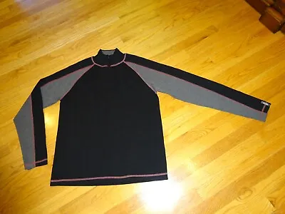 Meister 1/3 Zip Wool Blend Pullover Black/Gray Knit Sweater Mens Size M Ski Hike • $14.99