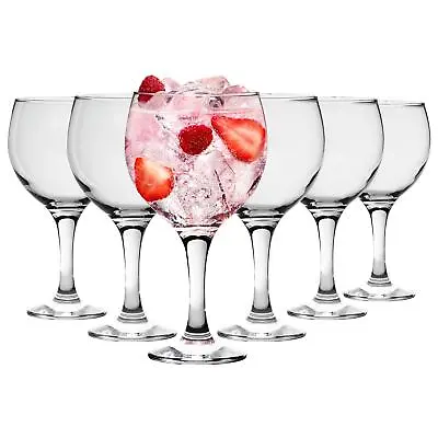 6x LAV Misket Gin & Tonic Glasses Large Glass Cocktail Balloon Gift Set 645ml • £16