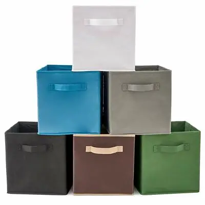 Collapsible Foldable Storage Box Drawer Canvas Fabric Cube Organiser Basket • £12.99