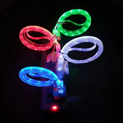 1m Led Light Up Data Sync Ios Charger USB Cables For IPhone Apple IPad Lead Cord • £3.99