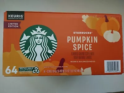 Starbucks Pumpkin Spice Coffee 64 K Cups Pods Expires July 2024 • $44.55