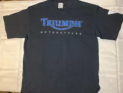 Vintage Triumph Motorcycle Shirt Mens XL RARE Motors Single Stitch TRIUMPH TAG • $99.95