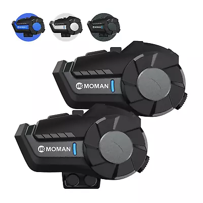 1/2 Pack Moman H2 Motorcycle Wireless Helmet Intercom Communication System 800m • $45.99