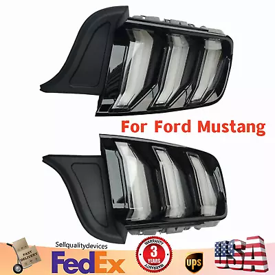 Tail Lights LED Fits ​Ford Mustang Sequential Turn Signal Smoke Clear Euro Style • $277.41