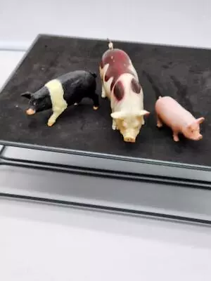 $10 • Buy 3 Plastic Figures PIGS FARM ANIMALS Different Makers All Vintage 1- 5 
