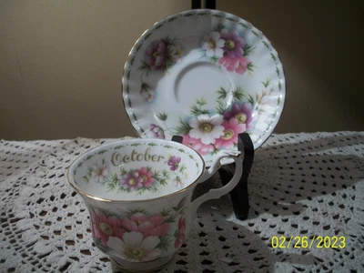 $21.99 • Buy Vintage Royal Albert Flower Of The Month October Cosmos Teacup & Saucer Set