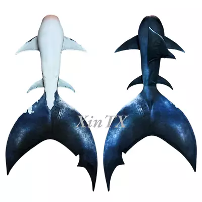 Woman Mermaid Tail Shark Black White Fins Adult Swimwear Swimming Sports Oceanar • $139.74