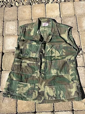 US Army 40mm Grenade Load Bearing Vest ERDL Camo Cotton CUSTOM Vietnam War XL 46 • $98