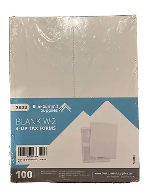 Blank 2022 W2 4 UP Tax Forms 100 Employee Forms Blank Forms Blue Summit Supplies • $12.99
