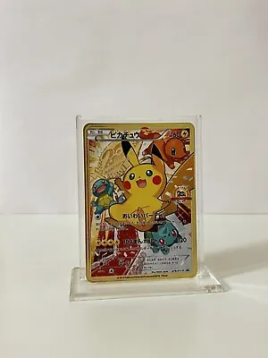 Pokemon Japanese Pikachu 279/XY-P 20th METAL GOLD CARD /Gift/Display Fan Art • $15