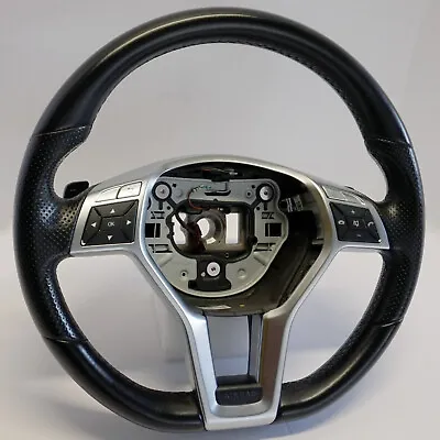 ✅ 2012-2013 MERCEDES-BENZ E350 OEM SPORT LEATHER STEERING WHEEL Paddle Shifters • $179